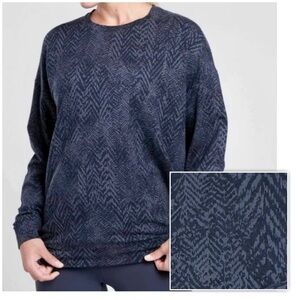 Athleta Studio to Street Splatter Shirt. Soft Tencel Cotton blend. Terry Cloth